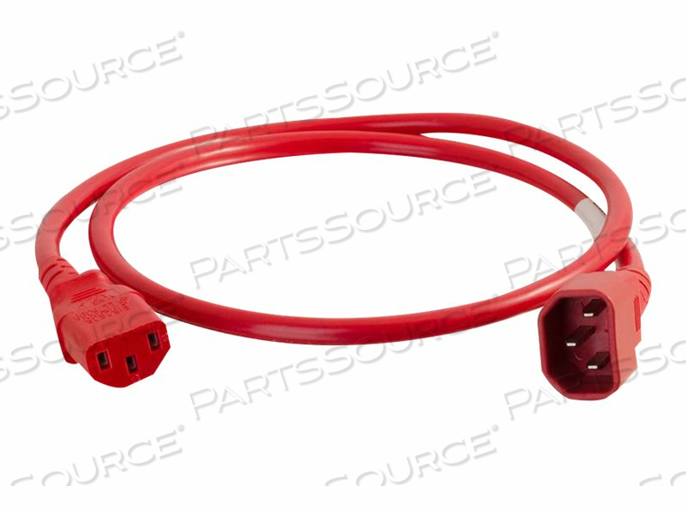 POWER CORD, 5 FT, 15 A, 250 V, IEC 320-C14 TO IEC 320-C13, RED by Legrand AV (C2G)