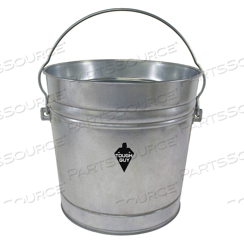 BUCKET, 10 GAL CAPACITY, 17 IN OVERALL WD, 18 IN OVERALL HT, GALVANIZED STEEL by Approved Vendor