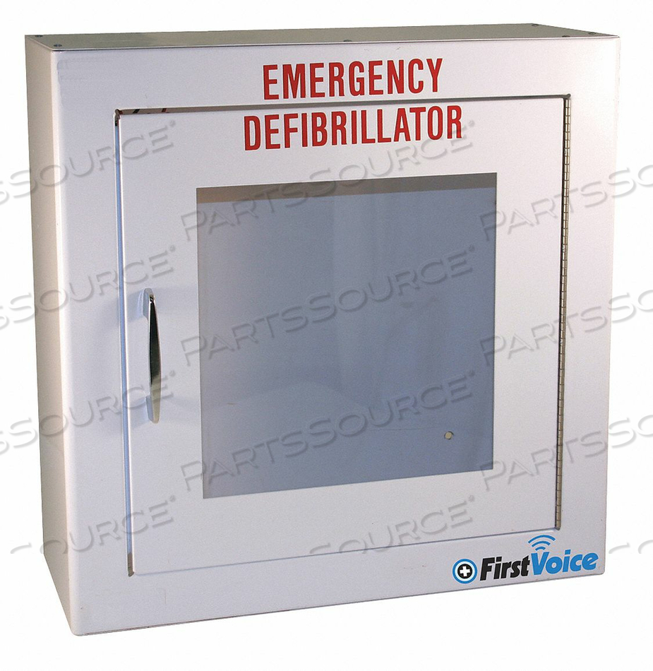 SMALL DEFIBRILLATOR/AED SURFACE-MOUNTED CABINET WITHOUT ALARM by First Voice