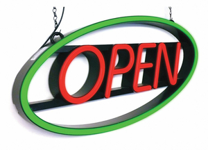 LED OPEN SIGN 27 L PLASTIC 2 W by CM Global