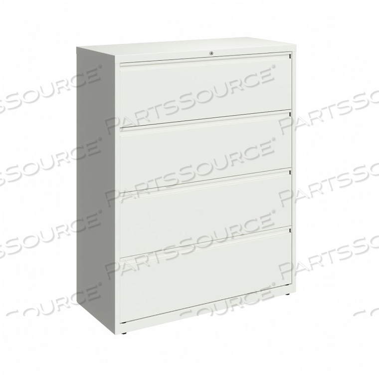 42" WIDE 4-DRAWER LATERAL FILE CABINET - WHITE by Hirsh