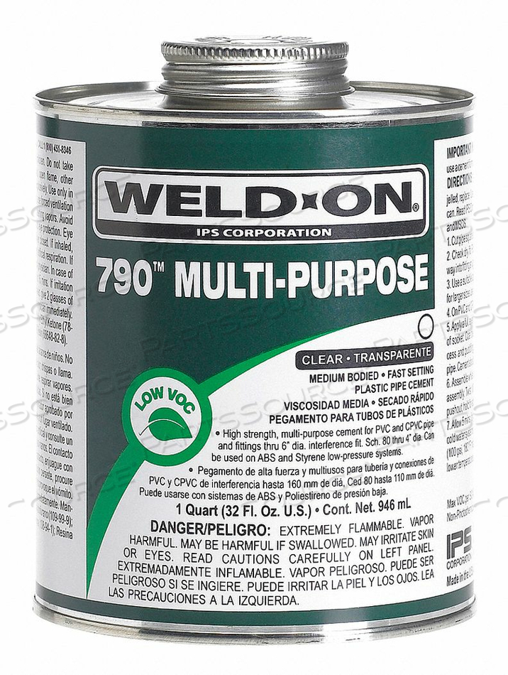 PIPE CEMENT CLEAR 32 OZ PVC by Weld-On