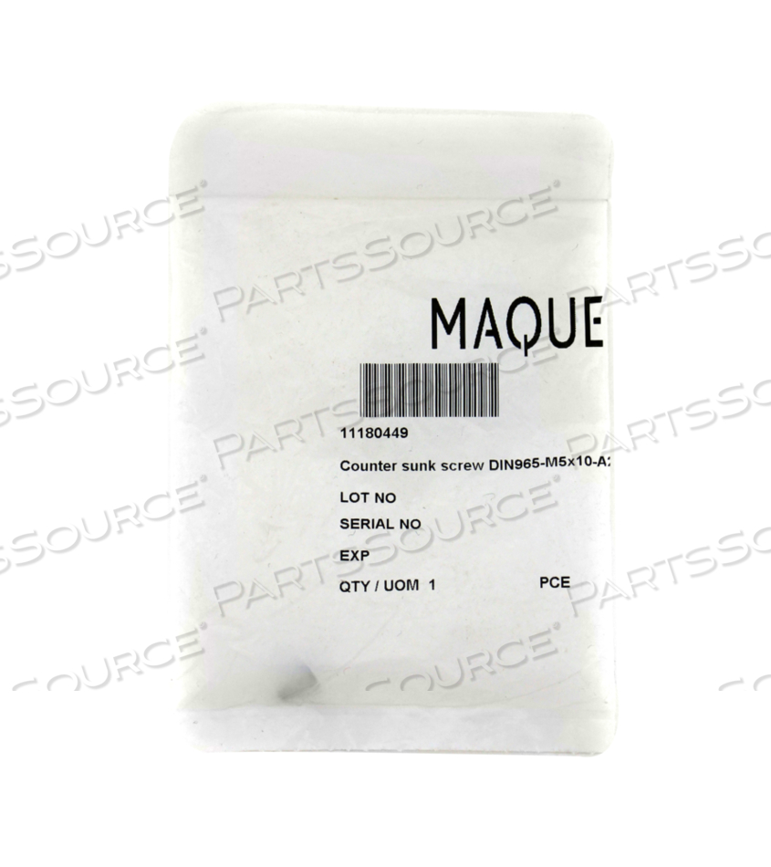 COUNTER SUNK SCREW DIN965-M5X10-A2-50 by Getinge USA Sales, LLC