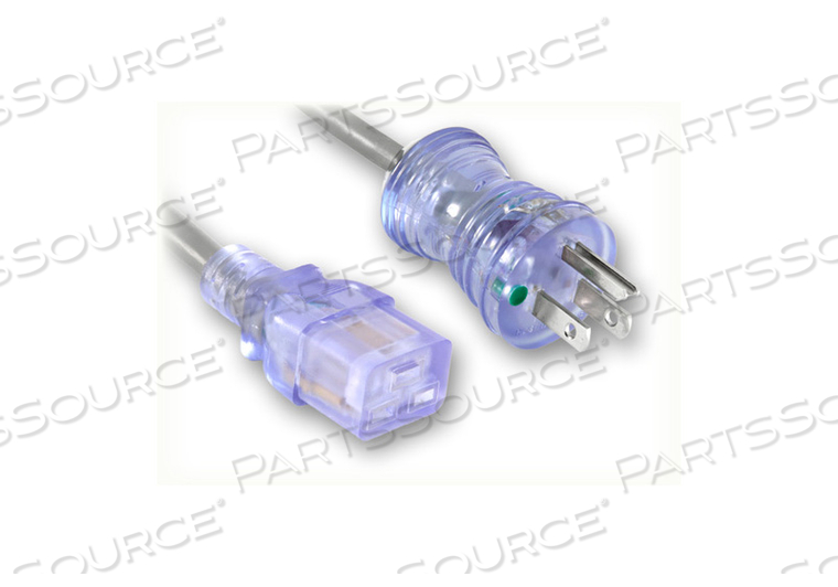 10 FT HOSPITAL GRADE POWER CORD, NEMA 5-15P,14 GAUGE by Quail Electronics