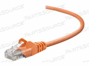 10FT CAT5E SNAGLESS PATCH CABLE, UTP, ORANGE PVC JACKET, 24AWG, T568B, 50 MICRON by Belkin