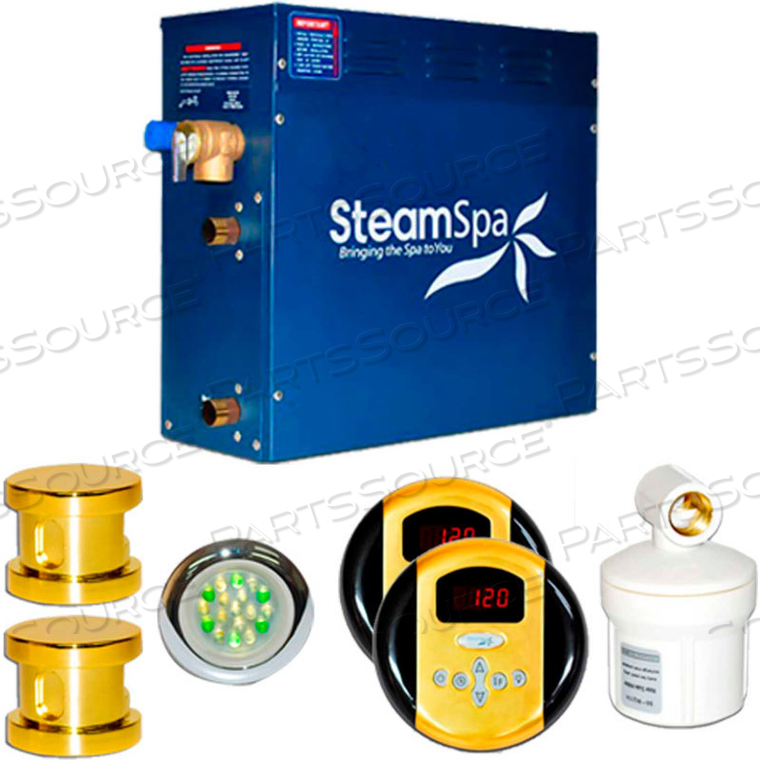 STEAMSPA ROYAL STEAM GENERATOR PACKAGE, 10.5KW, POLISHED BRASS 