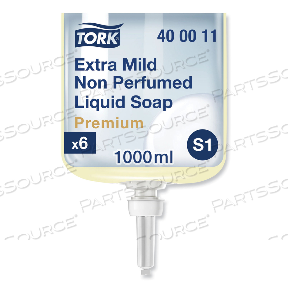 PREMIUM EXTRA MILD LIQUID SOAP, UNSCENTED, 1 L, 6/CARTON 