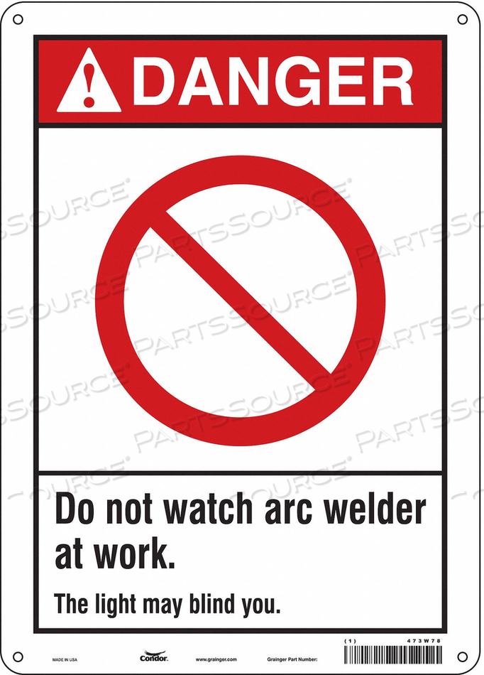 SAFETY SIGN 10 W 14 H 0.055 THICKNESS 