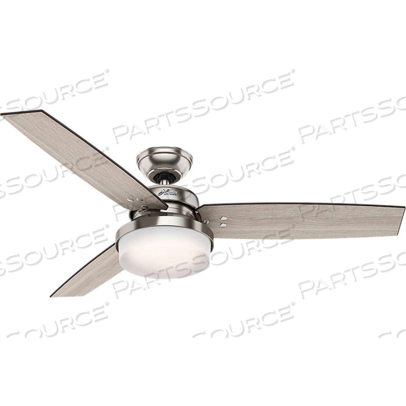 52" SENTINEL CEILING FAN WITH LIGHT AND HANDHELD REMOTE - BRUSHED NICKEL by Hunter Fan Co. / Casablanca Fand Co.