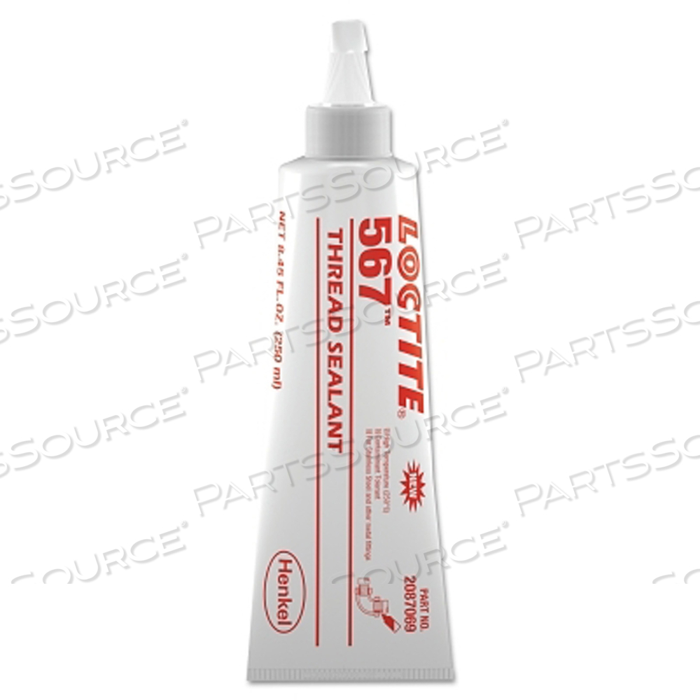 567 PST THREAD SEALANT, HIGH TEMPERATURE, 250 ML TUBE, WHITE by Loctite Brand 567 PST THREAD SEALANT, HIGH TEMPERATURE, 250 ML TUBE, WHITE by Loctite Brand