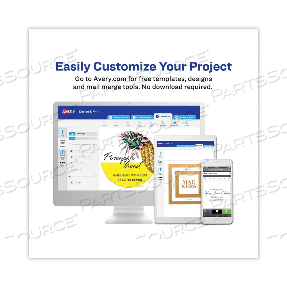 LASER/INKJET MEDIA LABELS, INKJET/LASER PRINTERS, 1.5 X 2.5, WHITE, 18 LABELS/SHEET by Avery