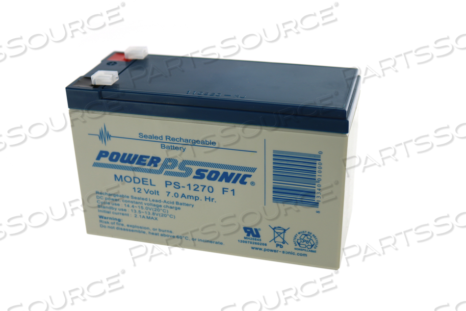 BATTERY, LEAD ACID, 12V, 7 AH, FASTON (F1) BATTERY, LEAD ACID, 12V, 7 AH, FASTON (F1)