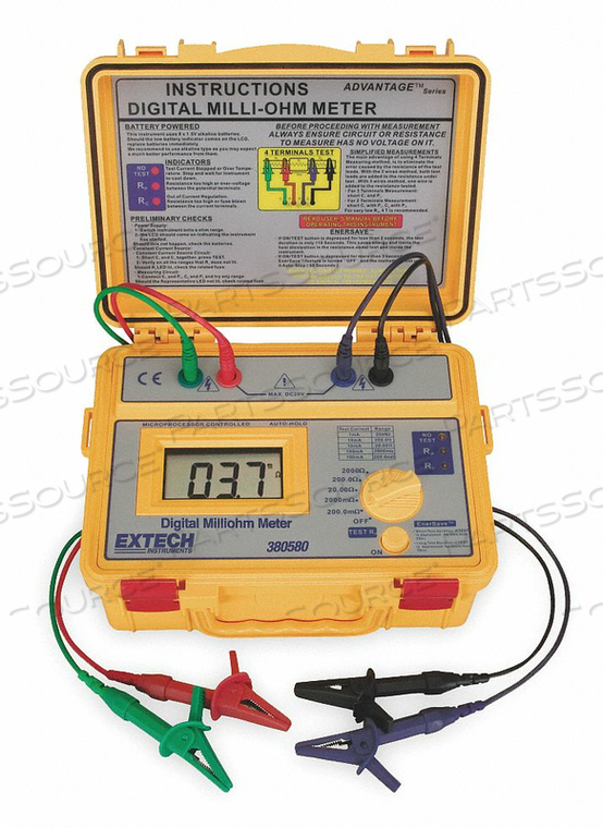 BATTERY POWERED MILLIOHM METER, 0.1 by Extech Instruments BATTERY POWERED MILLIOHM METER, 0.1 by Extech Instruments