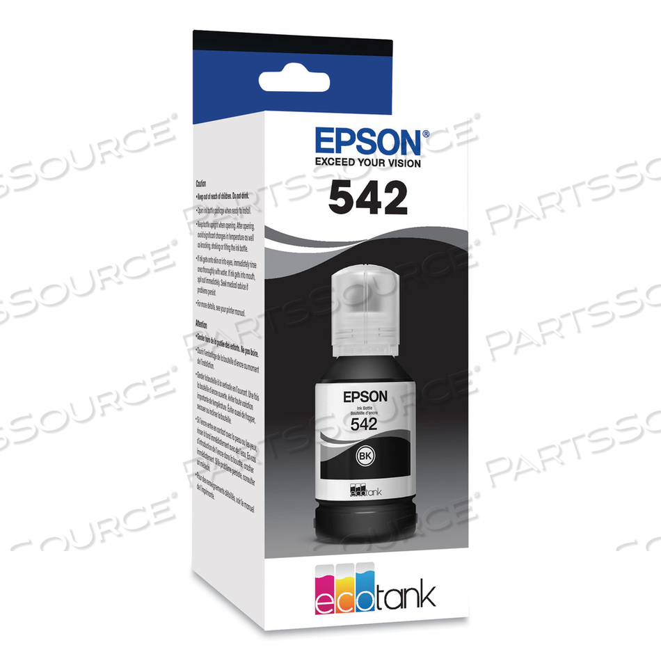 542, ULTRA HIGH CAPACITY, BLACK, ORIGINAL, INK REFILL, FOR ECOTANK PRO ET-16600, ET-16650, ET-5850, ET-5880; WORKFORCE ST-C8090 