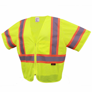 2005 STANDARD CLASS 3 TWO TONE MESH ZIPPER SAFETY VEST, LIME, 3XL by GSS Safety LLC
