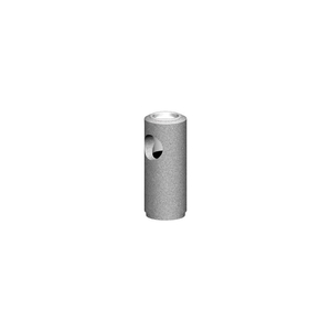 CONCRETE ROUND CIGARETTE RECEPTACLE W/ALUMINUM LID - 13-3/4" DIA. GRAY - CSR-T-2 by Petersen Manufacturing Co. Inc.