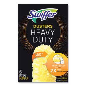 HEAVY DUTY DUSTERS REFILL, DUST LOCK FIBER, YELLOW, 6/BOX, 4 BOXES/CARTON by Swiffer