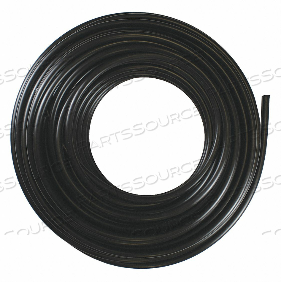 TUBING, PP, BLACK, 1/2 IN OD, 3/8 IN ID, 100 FT LG, ROCKWELL R 70 by E. James