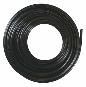 TUBING, PP, BLACK, 1/2 IN OD, 3/8 IN ID, 100 FT LG, ROCKWELL R 70 by E. James