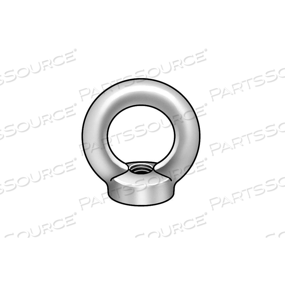 EYE NUT, M16-2.0 THREAD, STAINLESS STEEL, PLAIN, ROUND, 35 MM EYE IN DIA, 63 MM EYE OUT DIA by Approved Vendor EYE NUT, M16-2.0 THREAD, STAINLESS STEEL, PLAIN, ROUND, 35 MM EYE IN DIA, 63 MM EYE OUT DIA by Approved Vendor