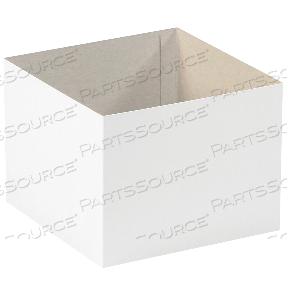 DELUXE GIFT BOX BOTTOMS, 8" X 8" X 6", WHITE, 50/CASE by BOX Partners (Box Acquisitions, LLC)