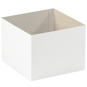 DELUXE GIFT BOX BOTTOMS, 8" X 8" X 6", WHITE, 50/CASE by BOX Partners (Box Acquisitions, LLC) DELUXE GIFT BOX BOTTOMS, 8" X 8" X 6", WHITE, 50/CASE by BOX Partners (Box Acquisitions, LLC)