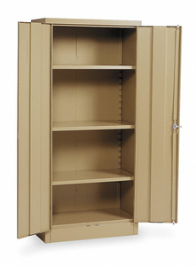 STORAGE CABINET, 30 IN X 15 IN X 66 IN, SWING HANDLE & KEYED, 22 GA PANEL THICK by Edsal