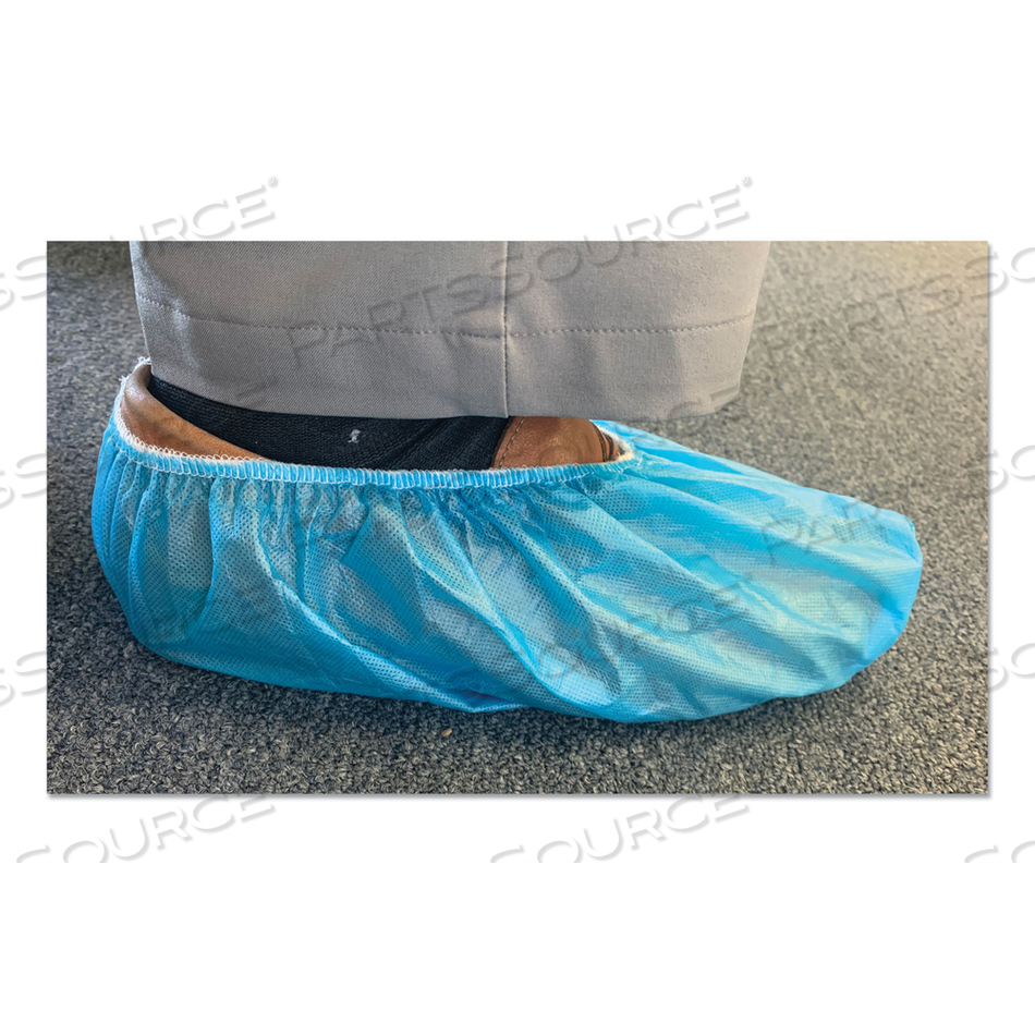 DISPOSABLE BOOT AND SHOE COVER, ONE SIZE FITS ALL, BLUE, 2,000/CARTON 