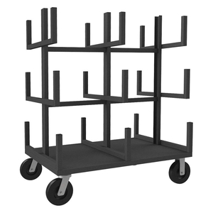MOBILE BAR & PIPE RACK, 4,000 LB LOAD CAPACITY, 11 1/8 IN DECK HT, PHENOLIC, GRAY by Approved Vendor MOBILE BAR & PIPE RACK, 4,000 LB LOAD CAPACITY, 11 1/8 IN DECK HT, PHENOLIC, GRAY by Approved Vendor