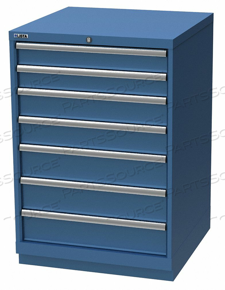 MOD DRWR CAB 41-3/4 H 7 DRWR BRIGHT BLUE by Lista
