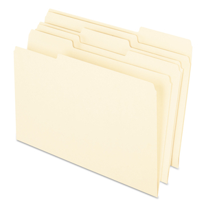 EARTHWISE BY PENDAFLEX 100% RECYCLED MANILA FILE FOLDER, 1/3-CUT TABS: ASSORTED, LEGAL SIZE, 0.75" EXPANSION, MANILA, 100/BOX by Esselte Pendaflex Corp.