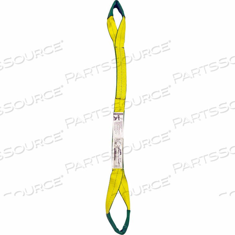LIFT AMERICA 8' POLY WEB SLING EYE & EYE, 2560/3200/6400 LBS CAP by Mazzella Lifting Technologies
