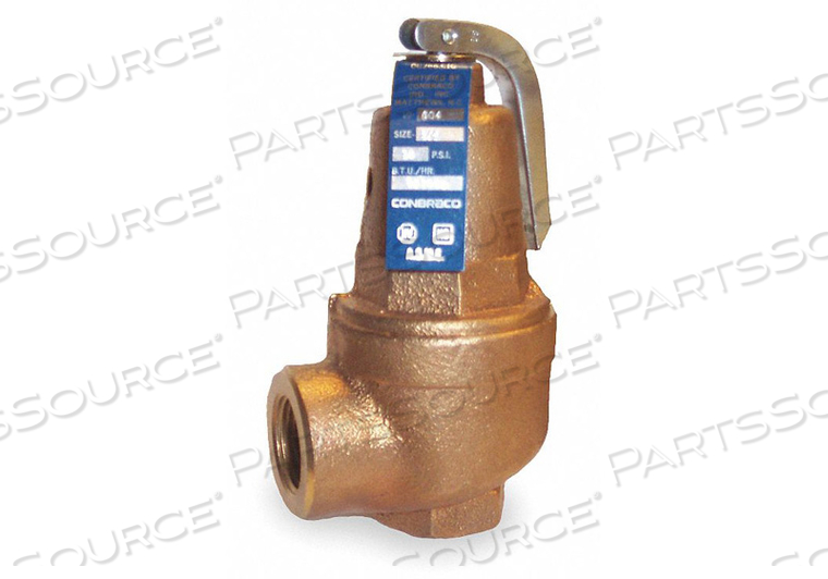SAFETY RELIEF VALVE 1 IN 75 PSI BRONZE by Apollo Valves (a Conbraco Company)