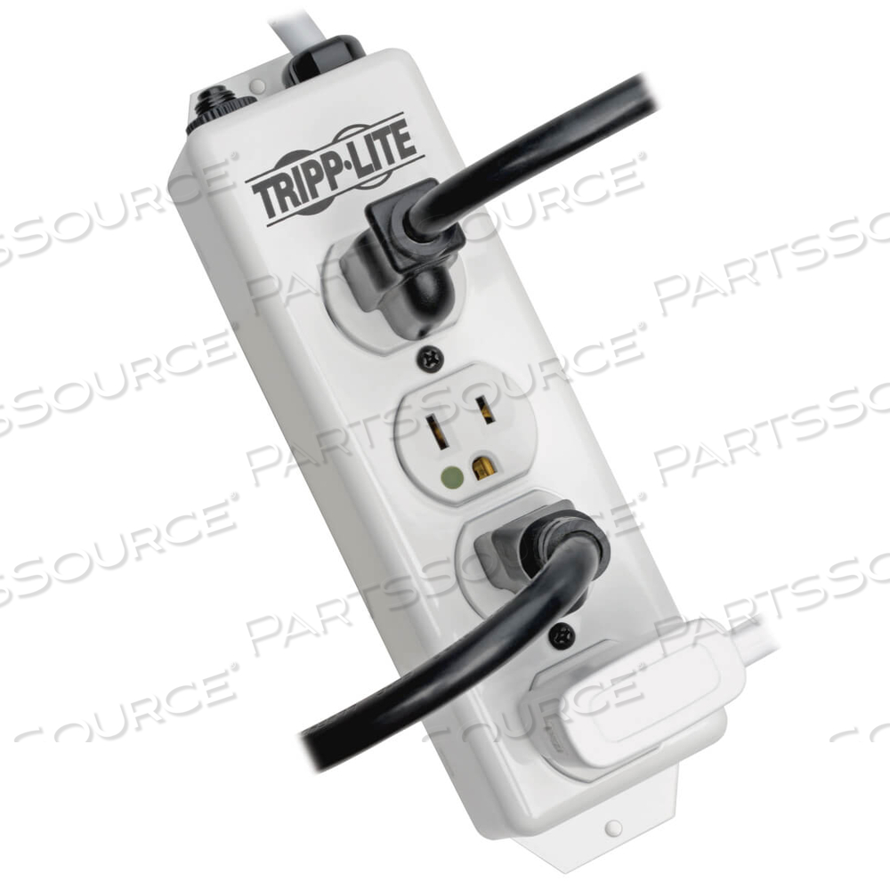 POWER STRIP MEDICAL 120V 5-15R-HG 4 OUTLET 15FT CORD METAL by Tripp Lite