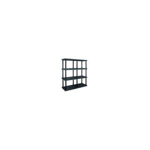 STRUCTURAL PLASTIC ADJUSTABLE VENTED SHELVING, 66"W X 24"D X 72"H, BLACK by SPC Industrial