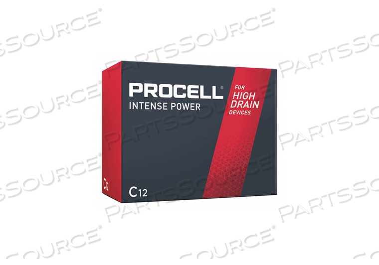 BATTERY, PROCELL INTENSE, C, ALKALINE, 1.5VDC, 7900 MAH (PACK OF 12) by Duracell BATTERY, PROCELL INTENSE, C, ALKALINE, 1.5VDC, 7900 MAH (PACK OF 12) by Duracell