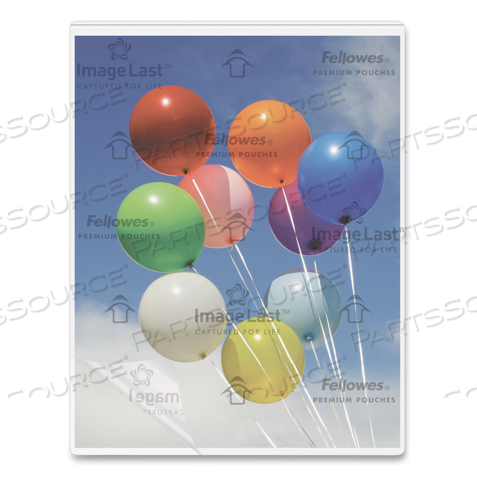 FELLOWES IMAGELAST LETTER, 100-PACK, CLEAR, GLOSSY LAMINATING POUCHES by Fellowes