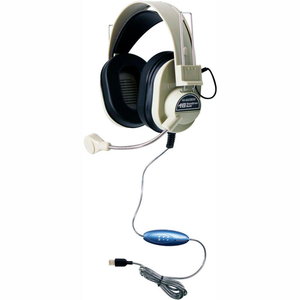 DELUXE USB HEADSET W/ GOOSENECK MICROPHONE by Hamilton & Buhl DELUXE USB HEADSET W/ GOOSENECK MICROPHONE by Hamilton & Buhl