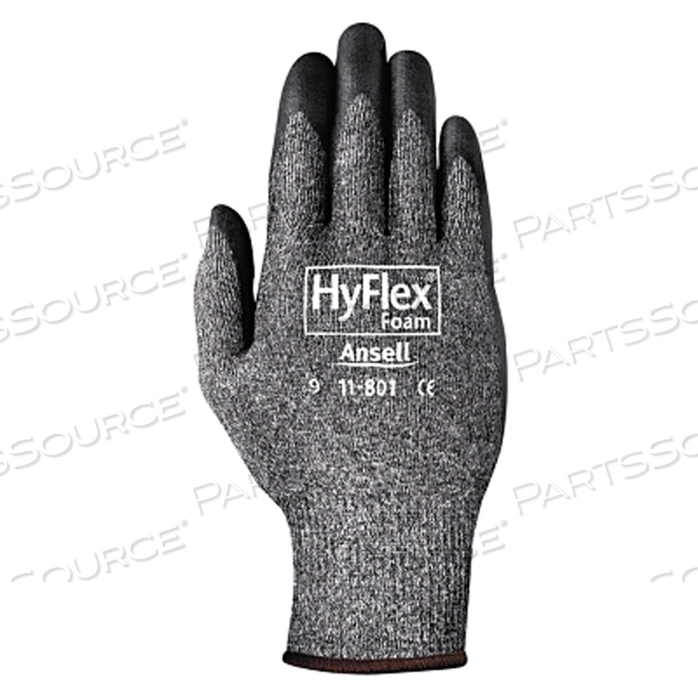 11-801 NITRILE FOAM PALM COATED GLOVES, SIZE 11, BLACK/DARK GRAY by Ansell Healthcare