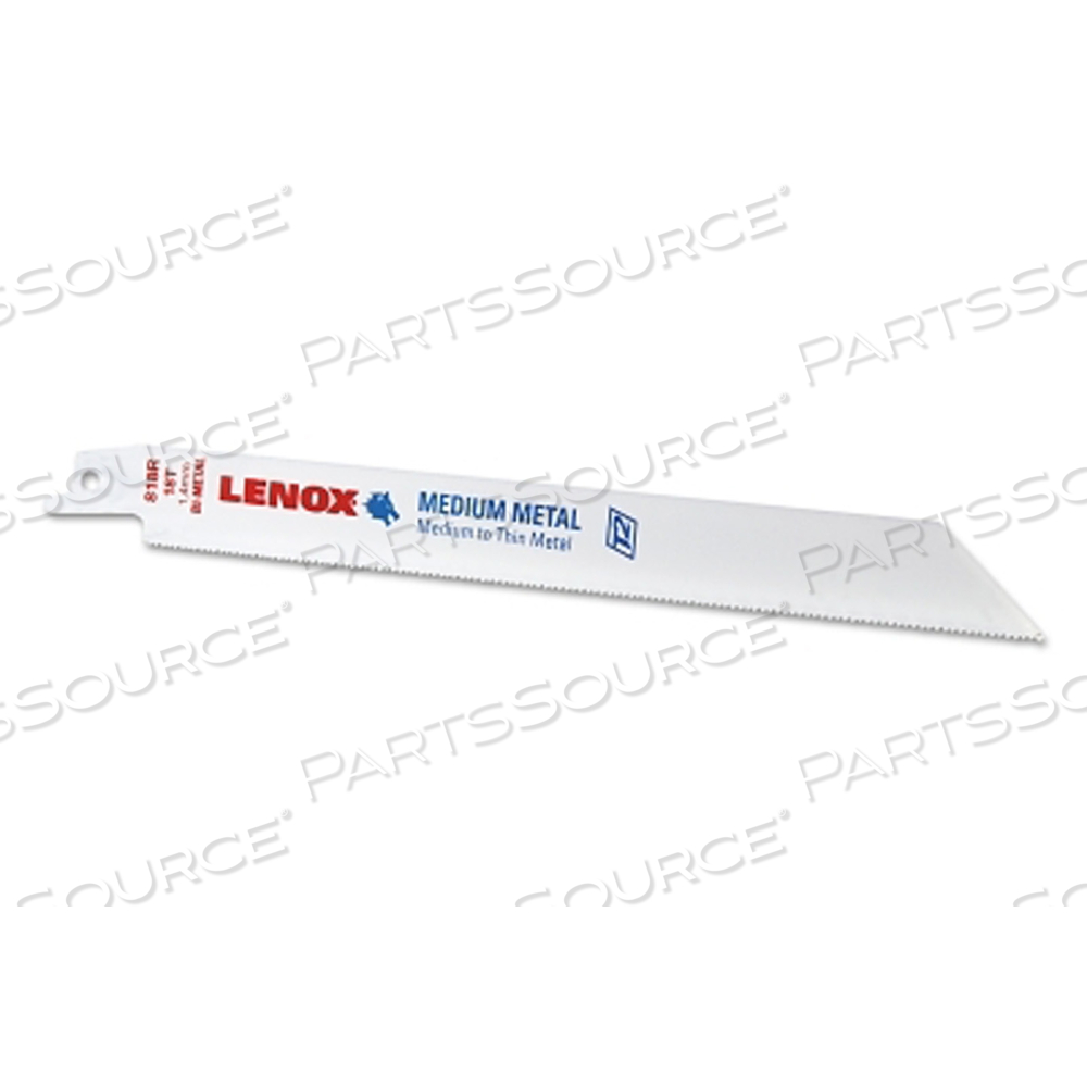 METAL CUTTING RECIPROCATING SAW BLADE, 8 IN L X 3/4 IN W X 0.035 IN THICK, 18 TPI, 5 EA/PK by Lenox