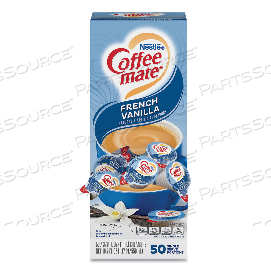 LIQUID COFFEE CREAMER, FRENCH VANILLA, 0.38 OZ MINI CUPS by Coffee-Mate