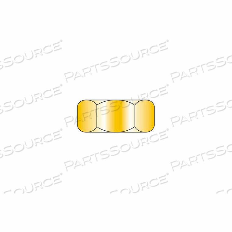 HEX NUT - M10 X 1.25 - 17AF - STEEL - ZINC YELLOW - CLASS 10.9 - UNF - DIN 934 - PKG OF 100 by Titan Fasteners