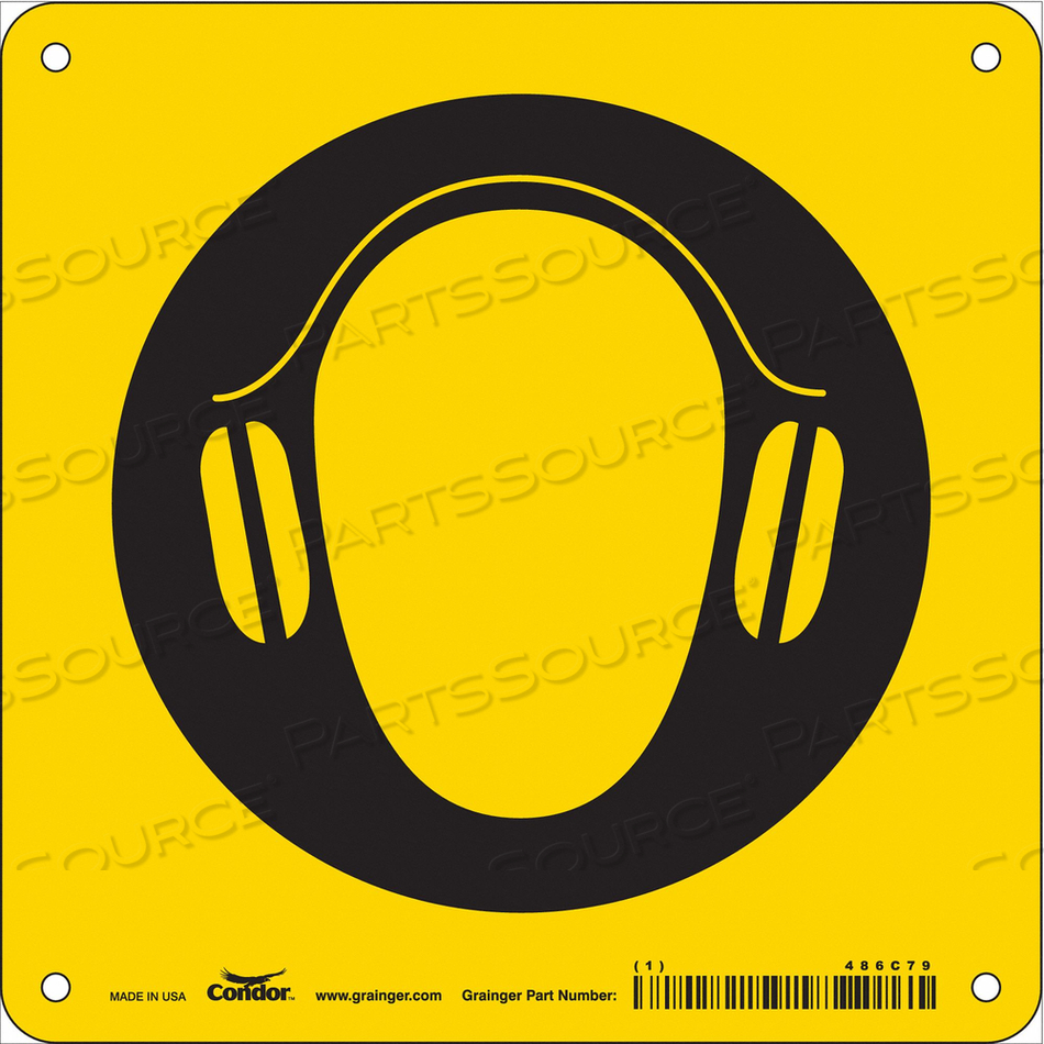 SAFETY SIGN 7 W 7 H 0.055 THICKNESS 