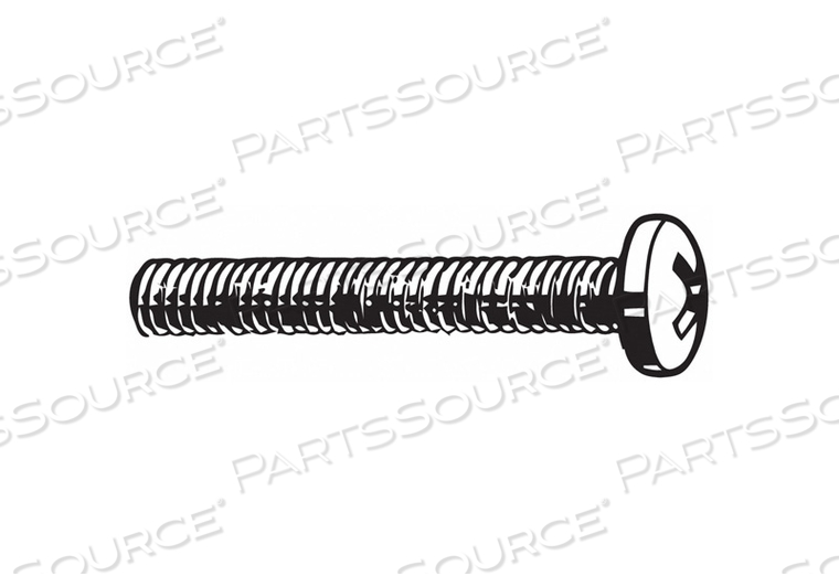 MACHINE SCREW, #10-24 THREAD SIZE, 1/2 IN LG, STEEL, ZINC PLATED, PAN, PHILLIPS, INCH, ROUND by Fabory MACHINE SCREW, #10-24 THREAD SIZE, 1/2 IN LG, STEEL, ZINC PLATED, PAN, PHILLIPS, INCH, ROUND by Fabory