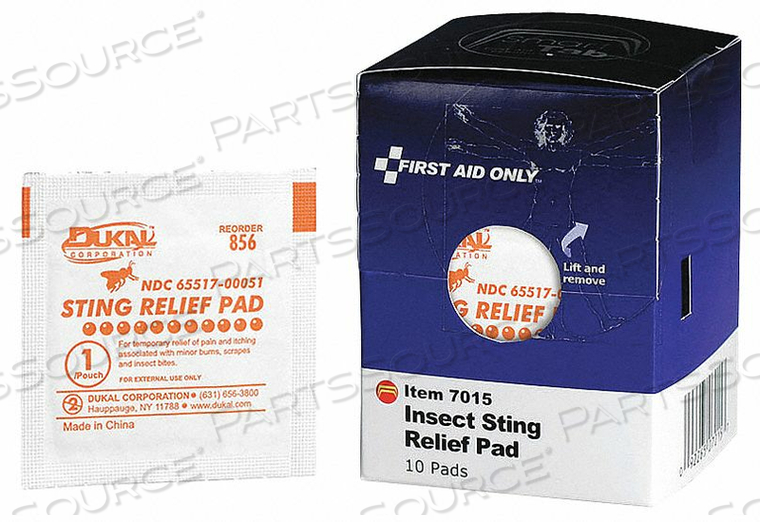BITE AND STING PADS WHITE 10/BOX by First Aid Only