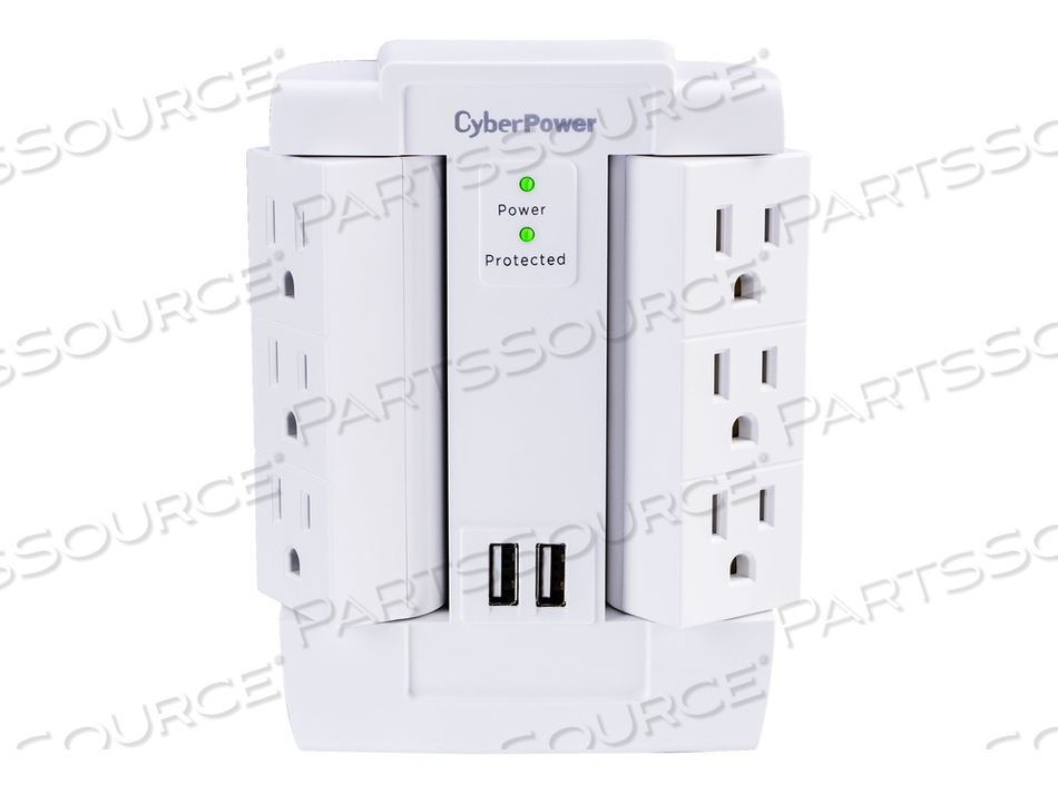 PROFESSIONAL SERIES CSP600WSURC2, SURGE PROTECTOR, AC 125 V, OUTPUT CONNECTORS: 6 by CyberPower