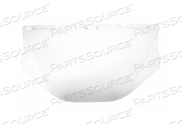 V-GARD VISOR, CONTOURED, CLEAR PC 9.5"W X 17"L X .04"H by MSA Safety Sales, LLC