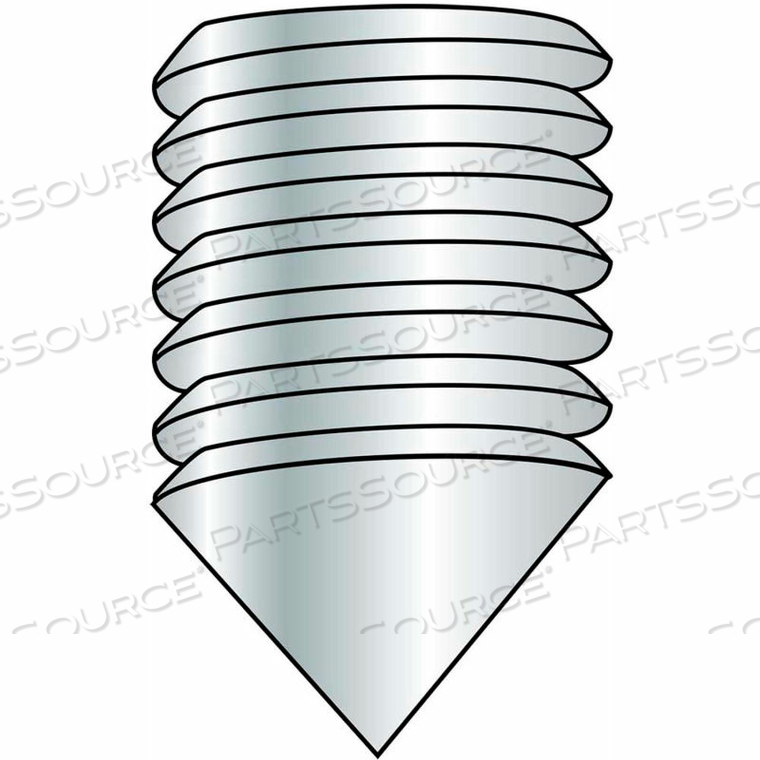 1/2-13X1 1/2 COARSE THREAD SOCKET SET SCREW CONE POINT PLAIN IMPORTED, PKG OF 5 