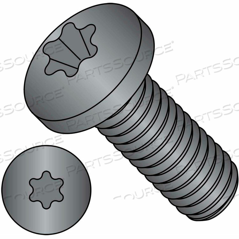 1/4-20X1 6 LOBE PAN MACHINE SCREW FULLY THREADED BLACK ZINC, PKG OF 2500 by Kanebridge Corporation 1/4-20X1 6 LOBE PAN MACHINE SCREW FULLY THREADED BLACK ZINC, PKG OF 2500 by Kanebridge Corporation