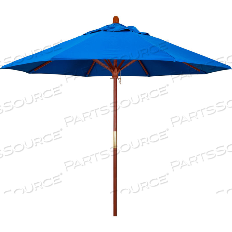 CALIFORNIA UMBRELLA 9' PATIO UMBRELLA - OLEFIN ROYAL BLUE - HARDWOOD POLE - GROVE SERIES by March Products Inc CALIFORNIA UMBRELLA 9' PATIO UMBRELLA - OLEFIN ROYAL BLUE - HARDWOOD POLE - GROVE SERIES by March Products Inc